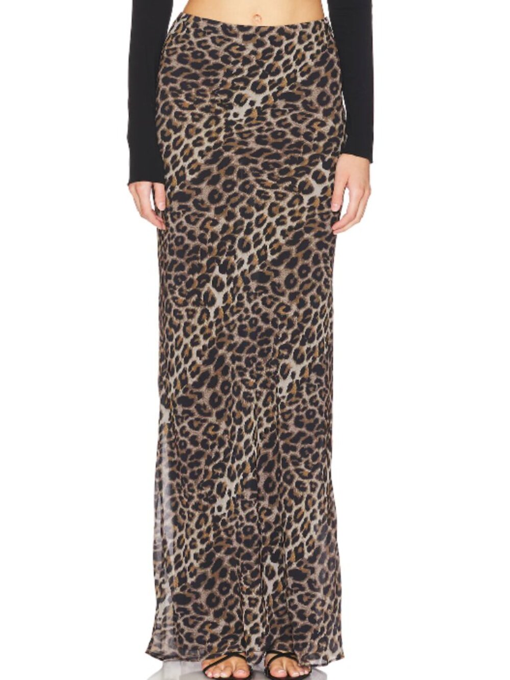 Lovers + Friends Revolve Atwood Leopard Print Maxi Skirt Size S